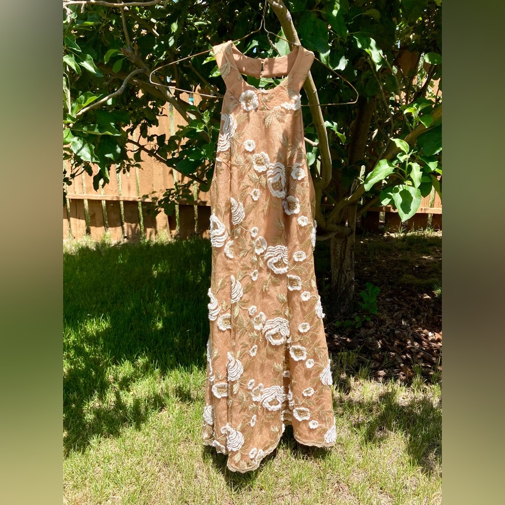 Dress the Population Tan Dress